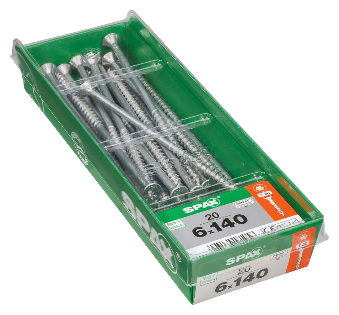 Spax Universalschrauben 6.0 x 140 mm TX 30 Senkkopf - 20 Stk.