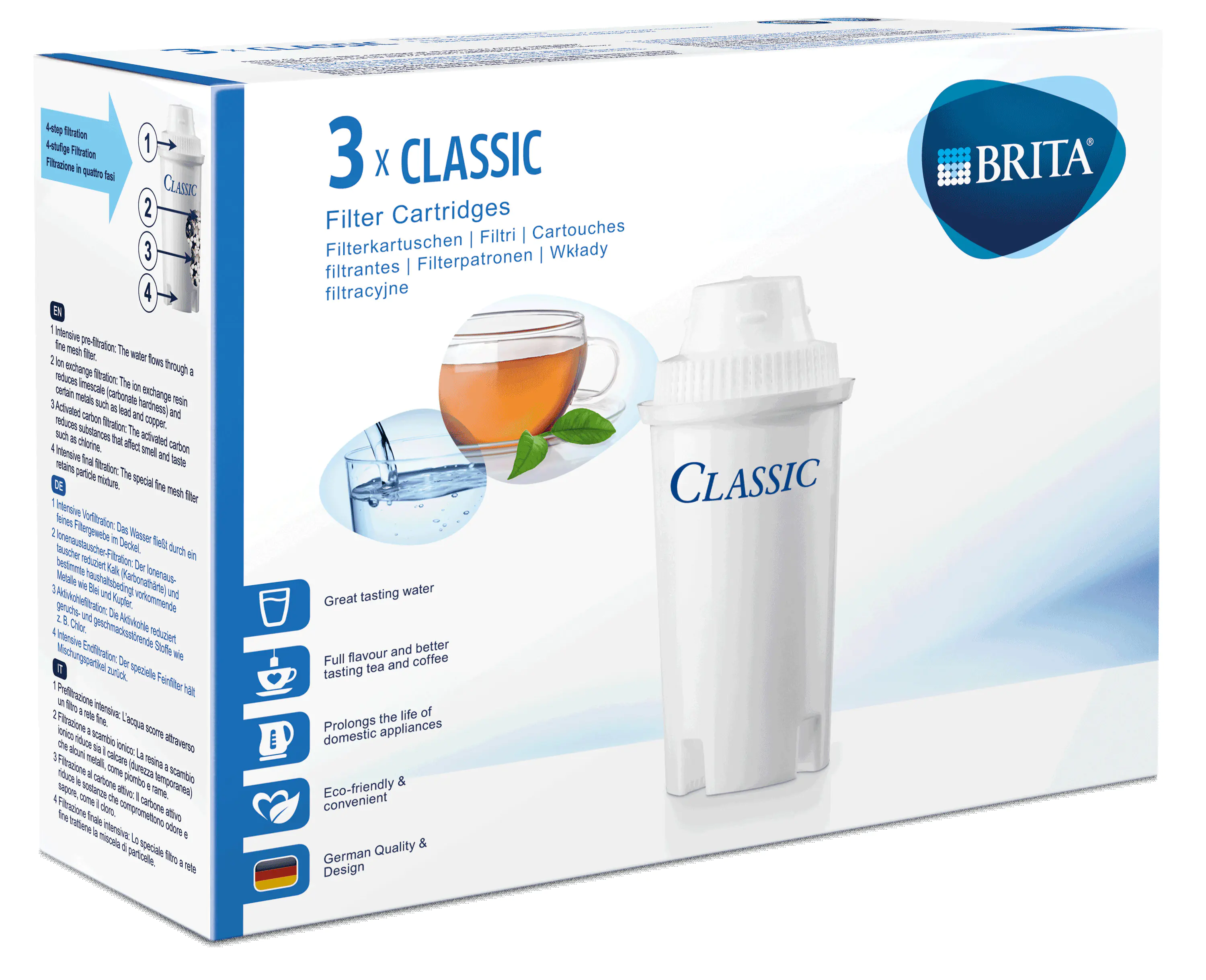 BRITA Filterkartuschen CLASSIC für BRITA CLASSIC Wasserfilter-Systeme 3er-Pack