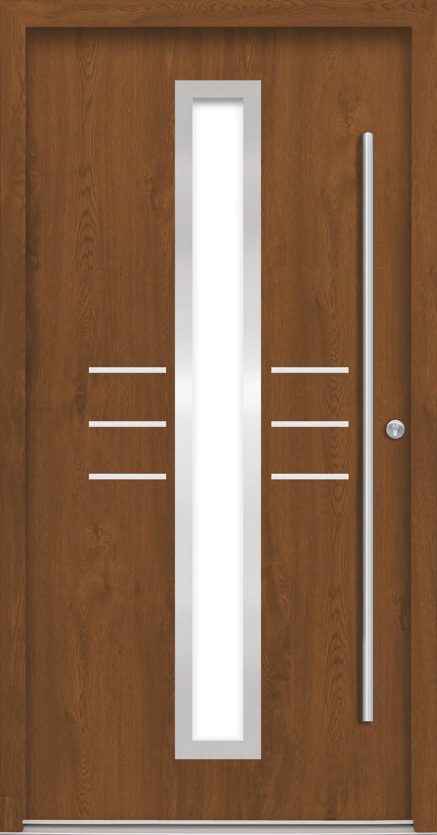 Splendoor Haustür Passivedoor Premium B07 Golden Oak DIN Rechts 100 x 210 cm