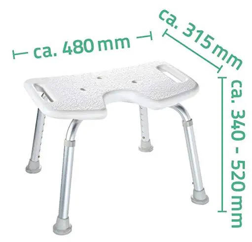 Ridder Badhocker mit Hygieneausschnitt höhenverstellbar