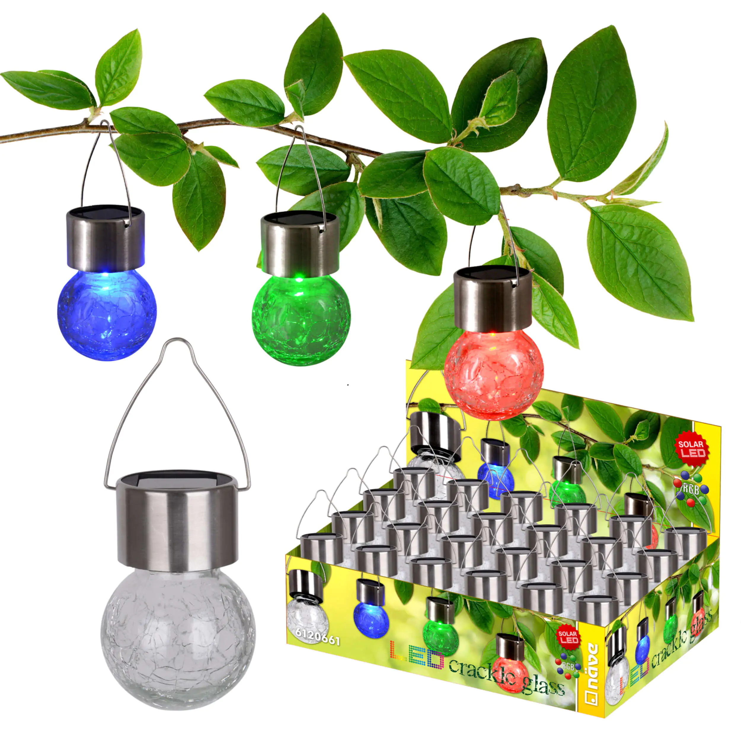 Light & More LED-Solarpendelleuchte bunt