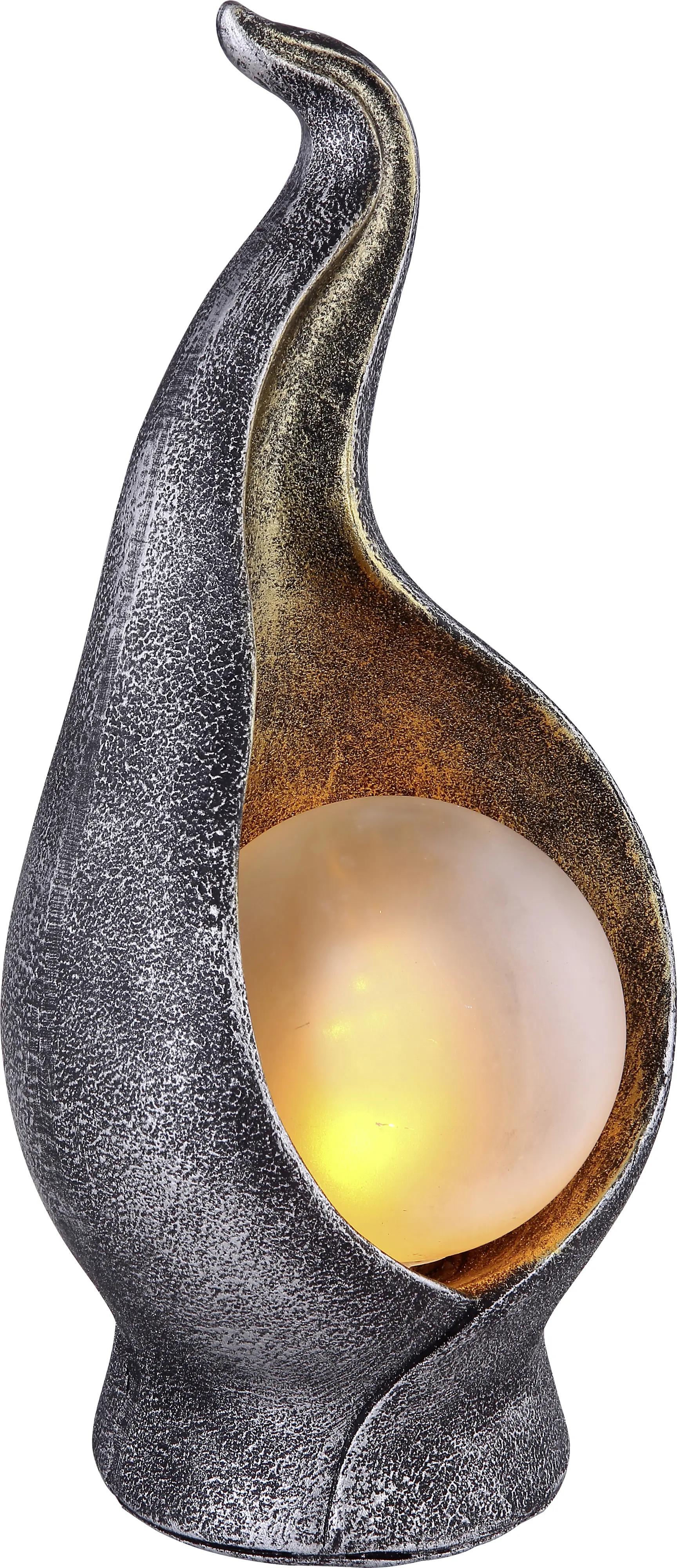 Globo LED Solarleuchte silber gold