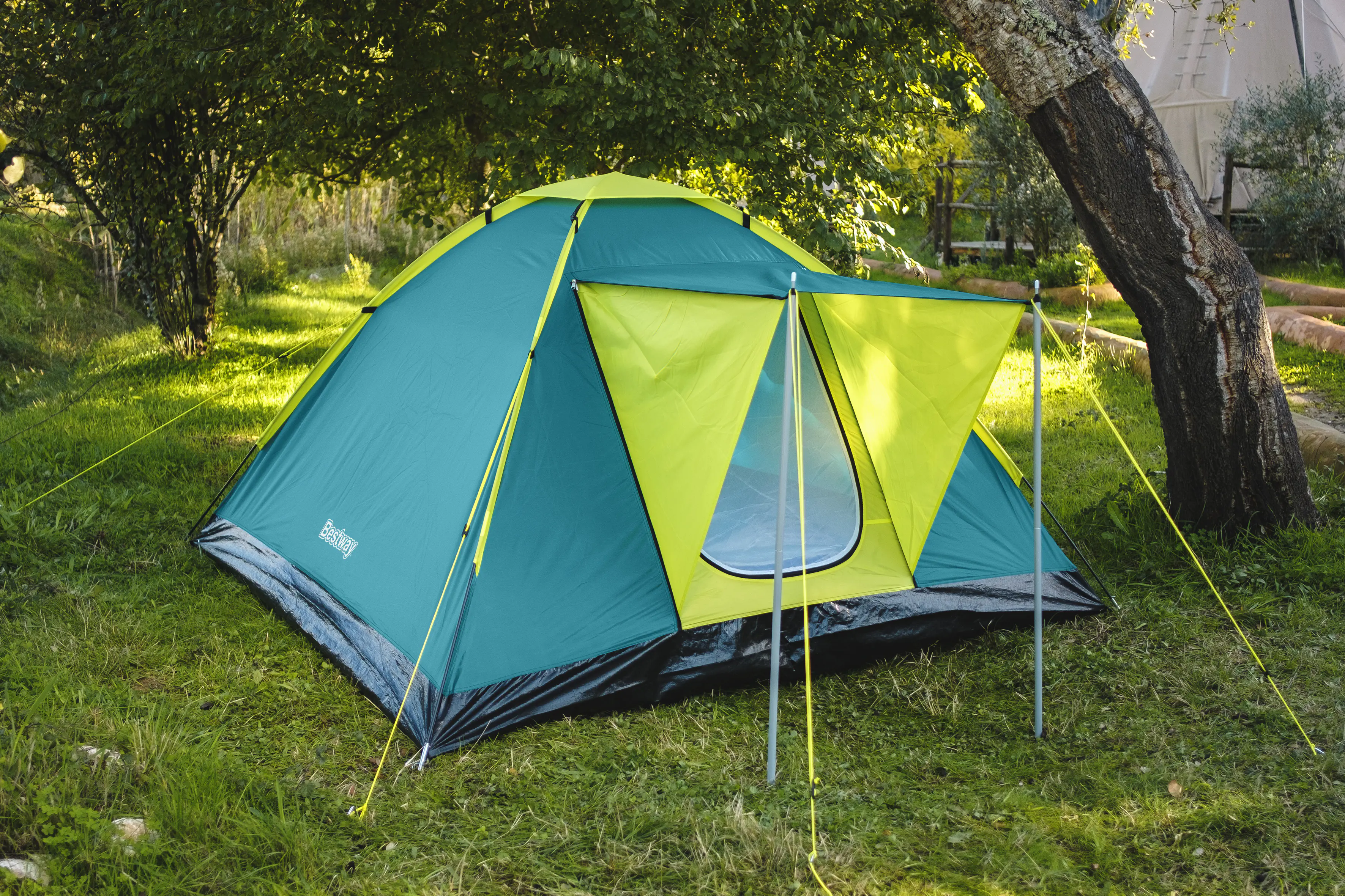 Bestway 3-Personen-Zelt Cool Ground 3 grün-gelb 210 x 210 x 120 cm