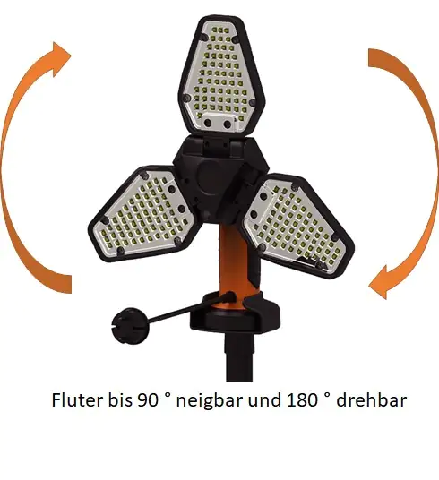 Primaster LED Fluter mit Stativ 3-flammig Primaster LED Fluter mit Stativ 3-flammig
