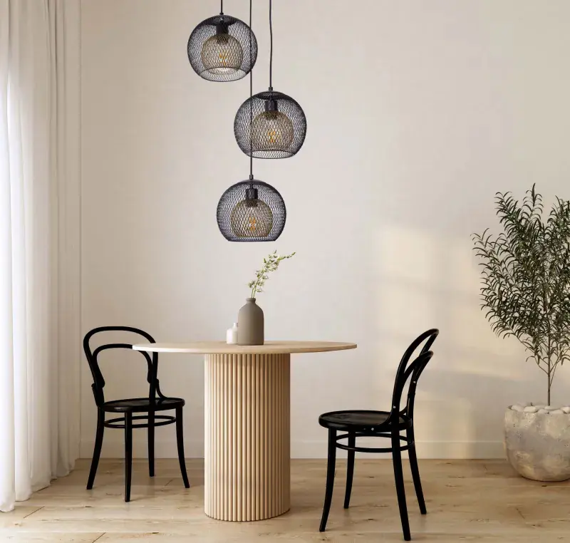 Globo Hängeleuchte Selina Ø 44 x 150 cm schwarz