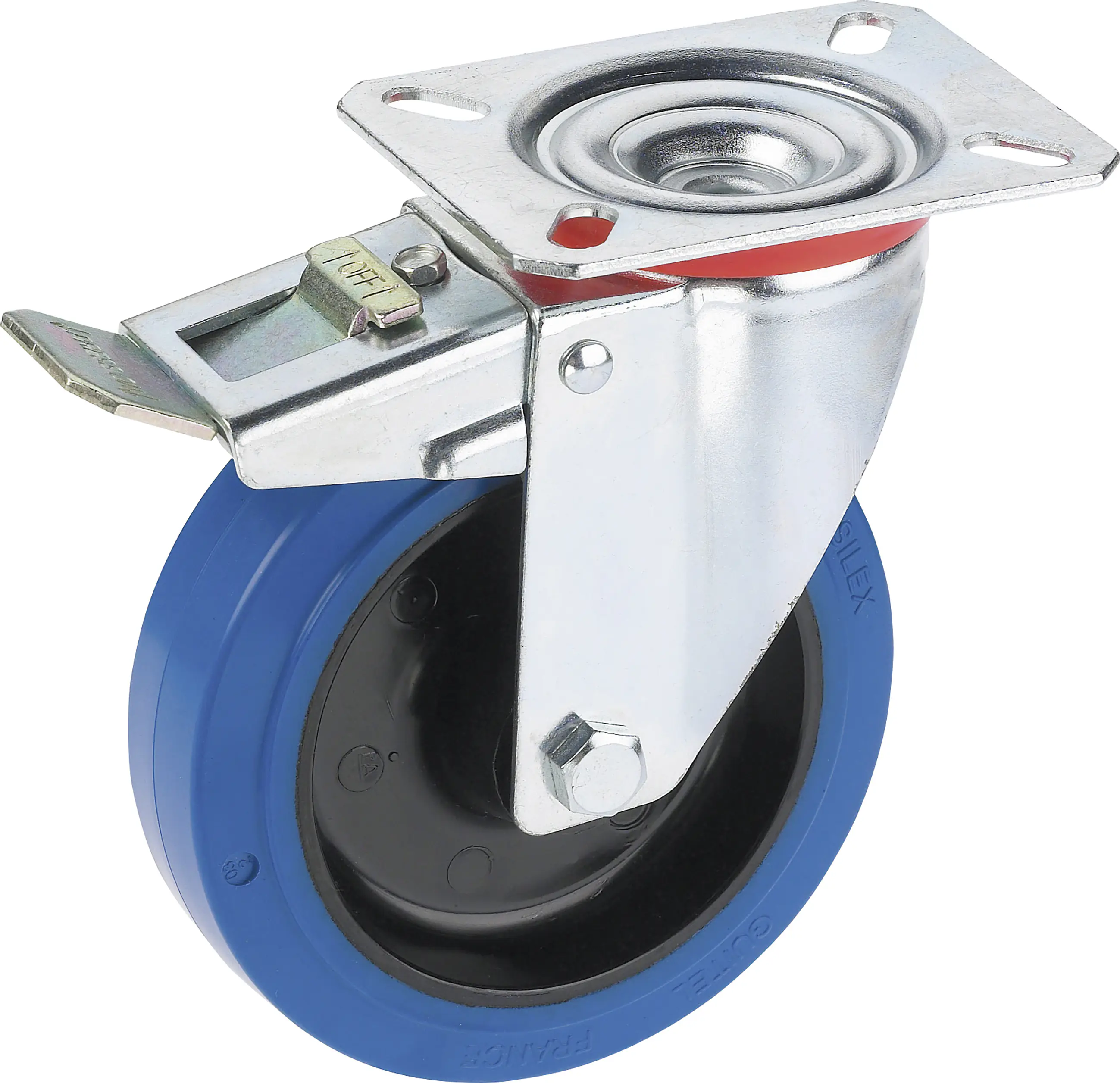 Geräte-Lenkrolle mit Totalfeststeller 125 x 36 mm Tragkr. 200 kg