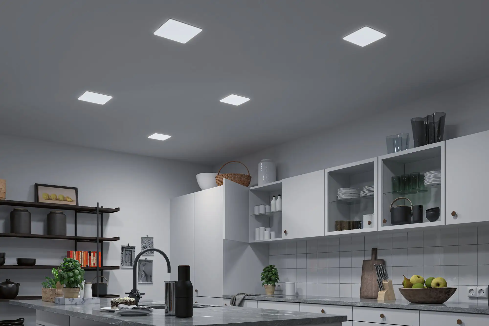 Paulmann LED Einbaupanel Veluna VariFit Zigbee satin 18,5 x 18,5 cm