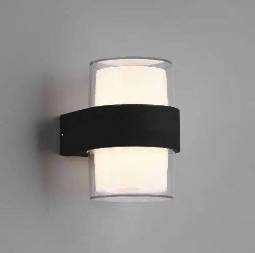 Reality Leuchten LED Außen-Wandleuchte Molina anthrazit Up- & Downlight