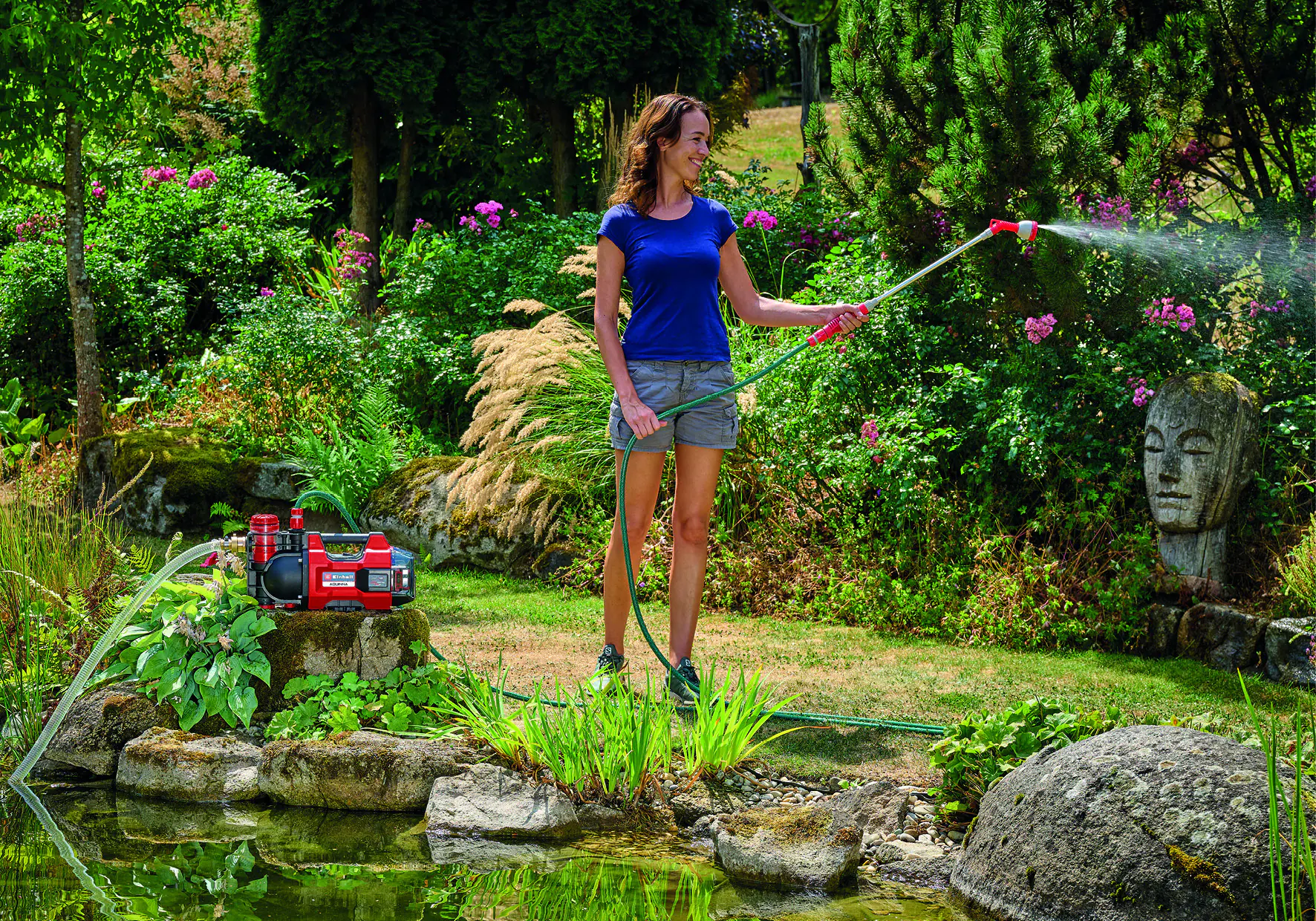 Einhell Akku Gartenpumpe AQUINNA 18/30 F LED 3000 l/h