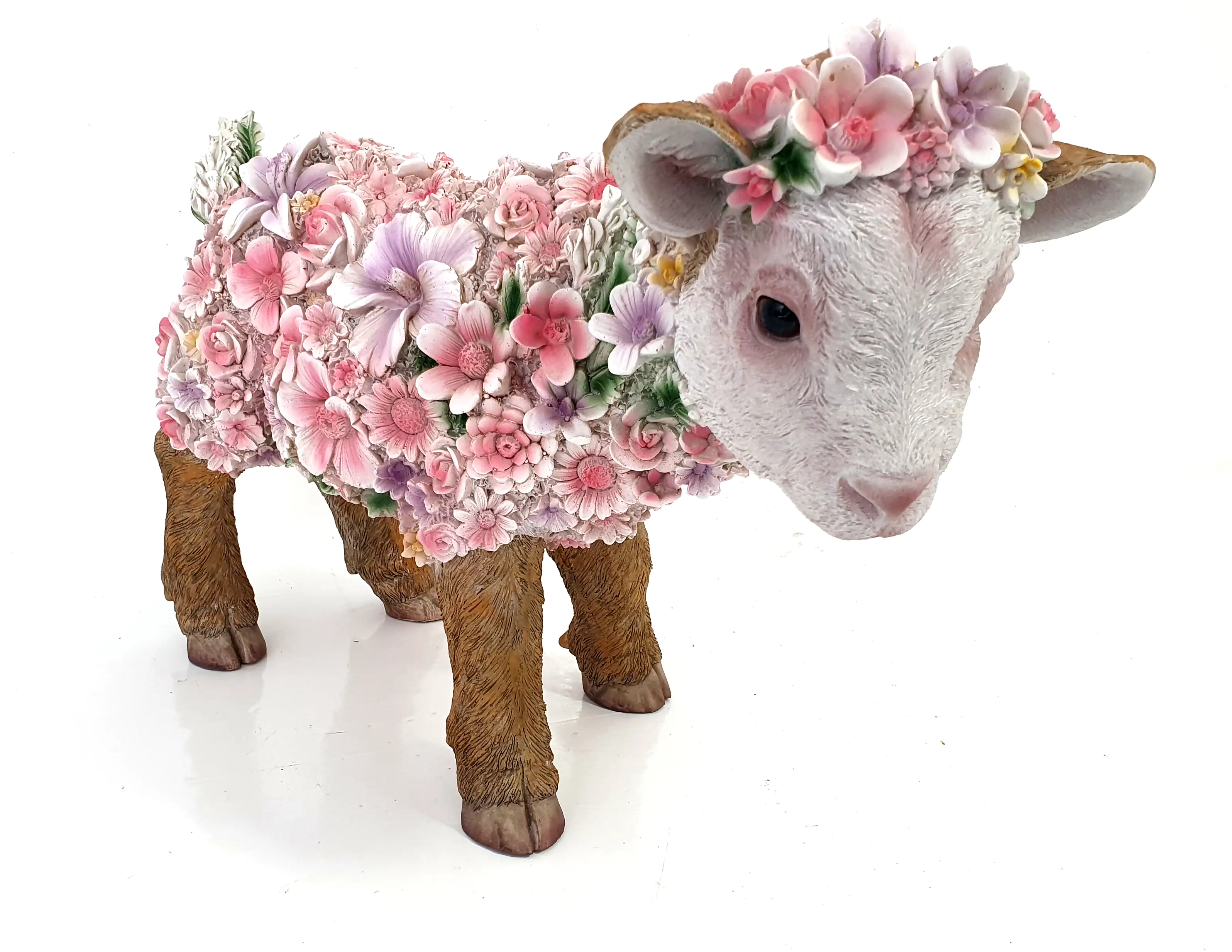 Dekofigur Blumenziege stehend 31 x 18,5 x 44,5 cm Dekofigur Blumenziege stehend 31 x 18,5 x 44,5 cm
