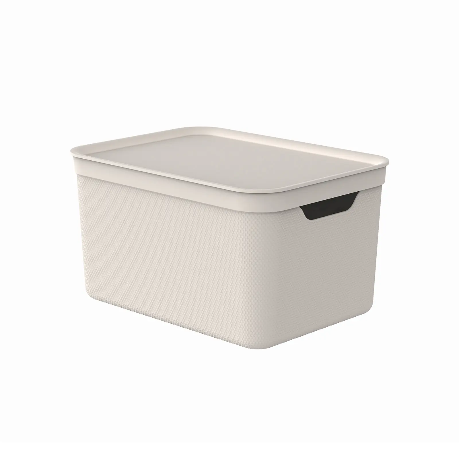 Rotho Aufbewahrungsbox Alvra mit Deckel 36,5 x 26,5 cm 16 L warm beige