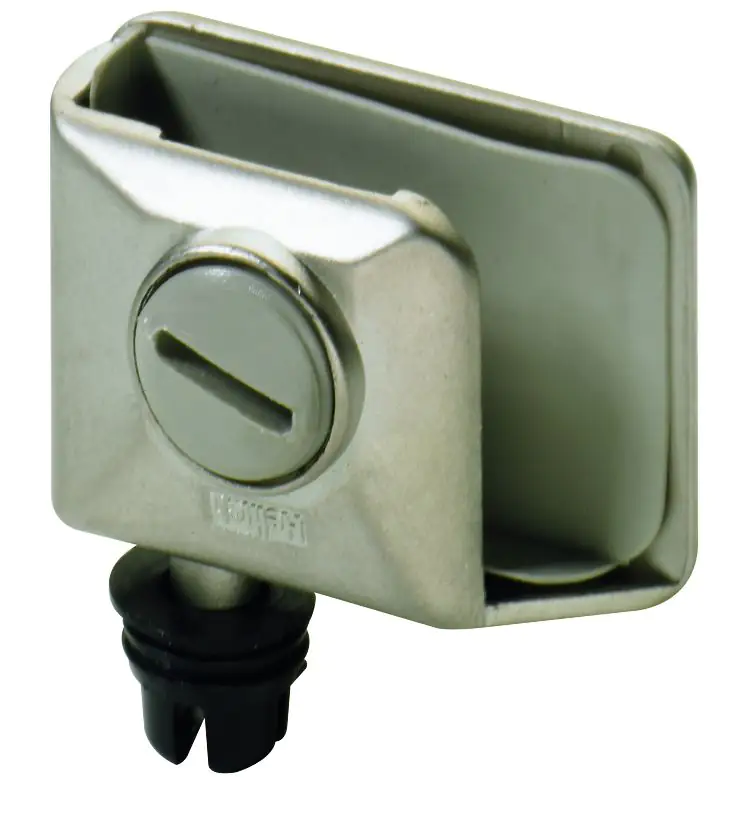 Hettich Glastürscharnier Zinkdruc kguss, vernickelt/matt, 1 Stück