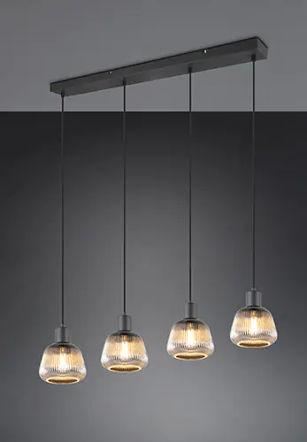 Trio Leuchten LED Deckenleuchte Tarifa 4xE27, Metall/Glas Trio Leuchten LED Deckenleuchte Tarifa 4xE27, Metall/Glas