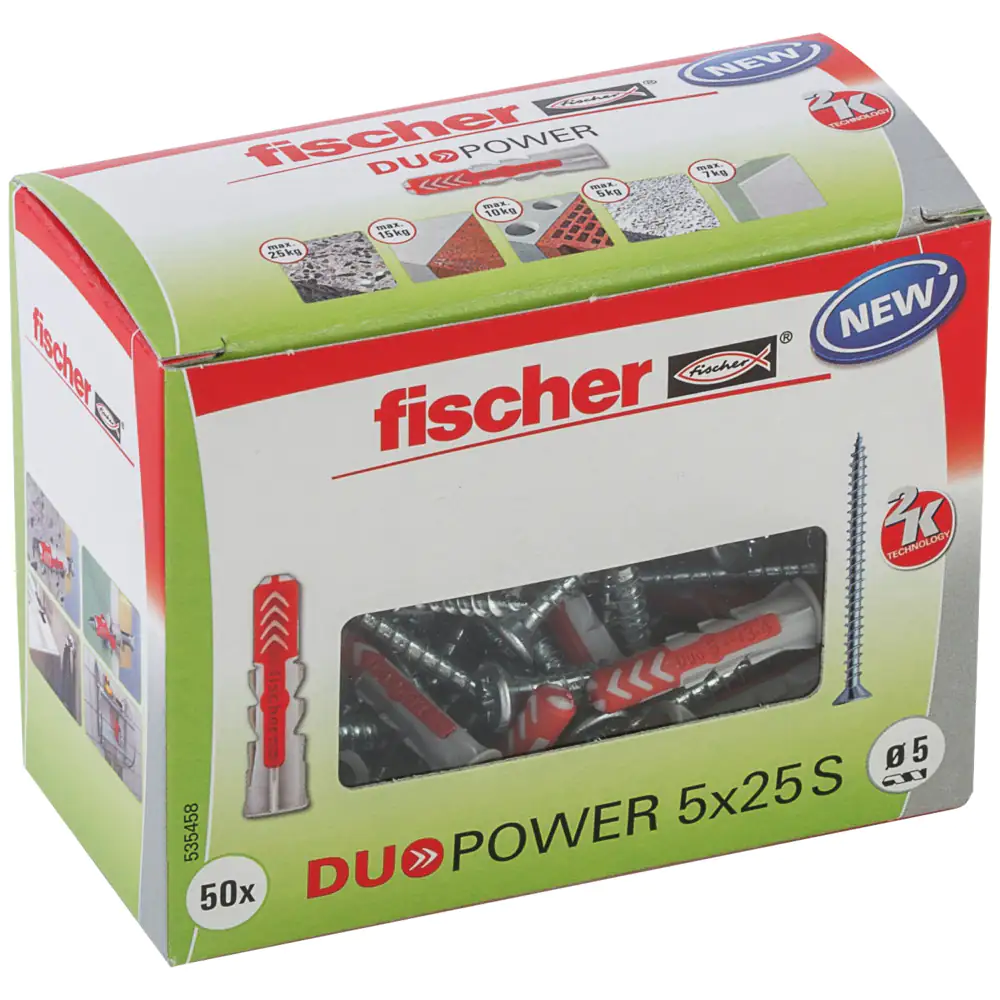 Fischer Dübel-Set Duopower 5.0 x 25 mm - 50 Stück Fischer Dübel-Set Duopower 5.0 x 25 mm - 50 Stück