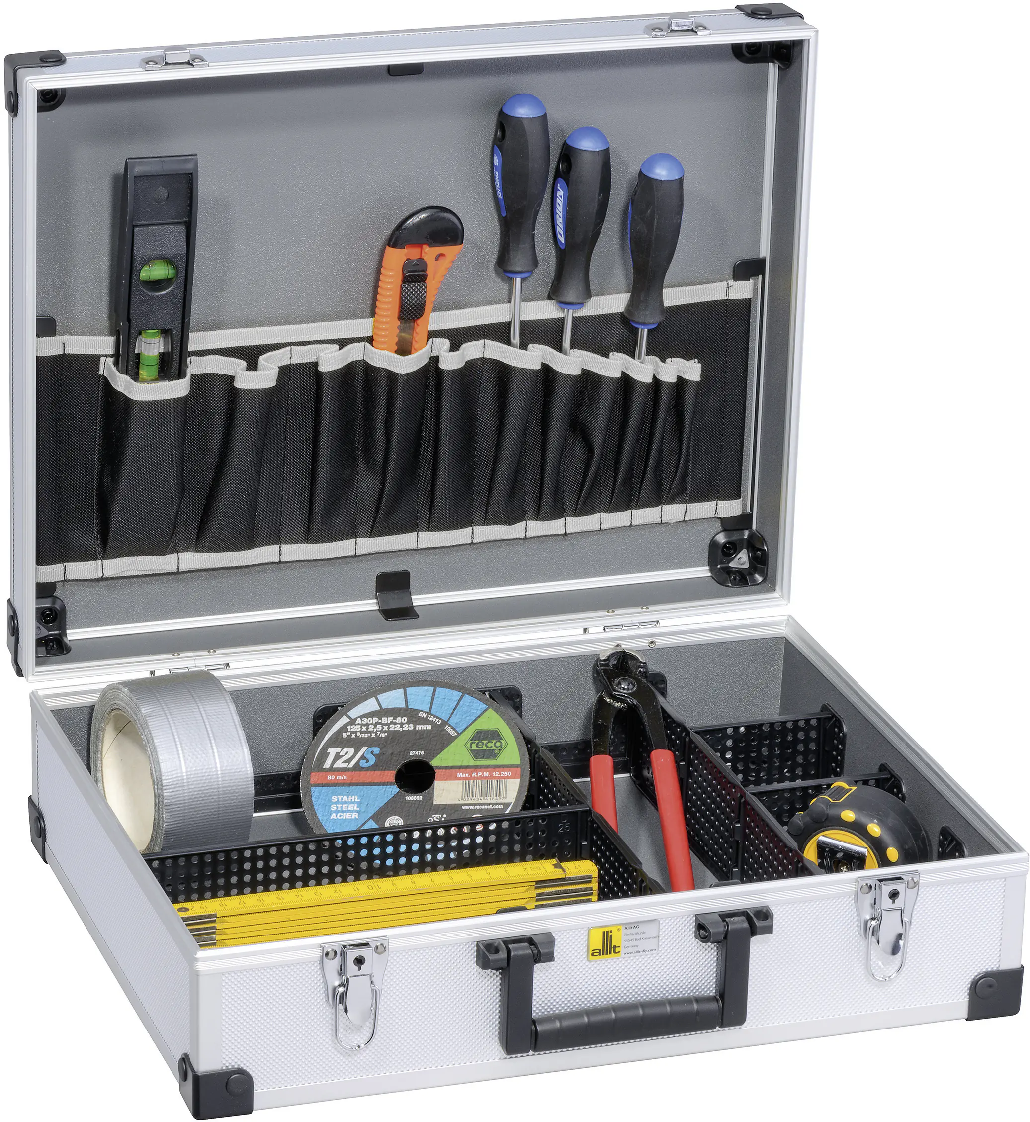 Allit Werkzeugkoffer AluPlus Tool L 44-1 silber 18 L ohne Inhalt