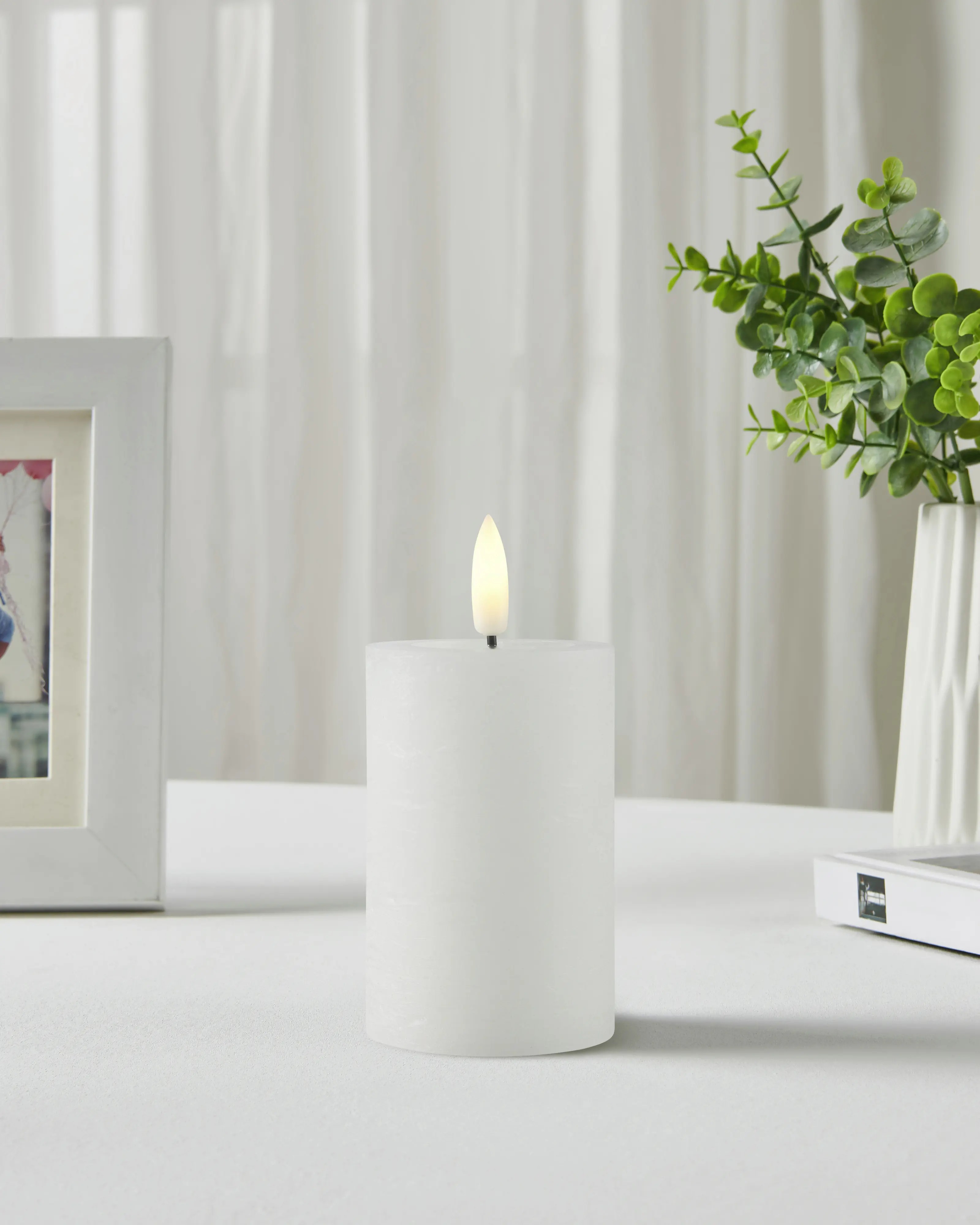 Eglo LED Kerze Leskino warmweiß 8,5 x Ø 5,5 cm weiß 