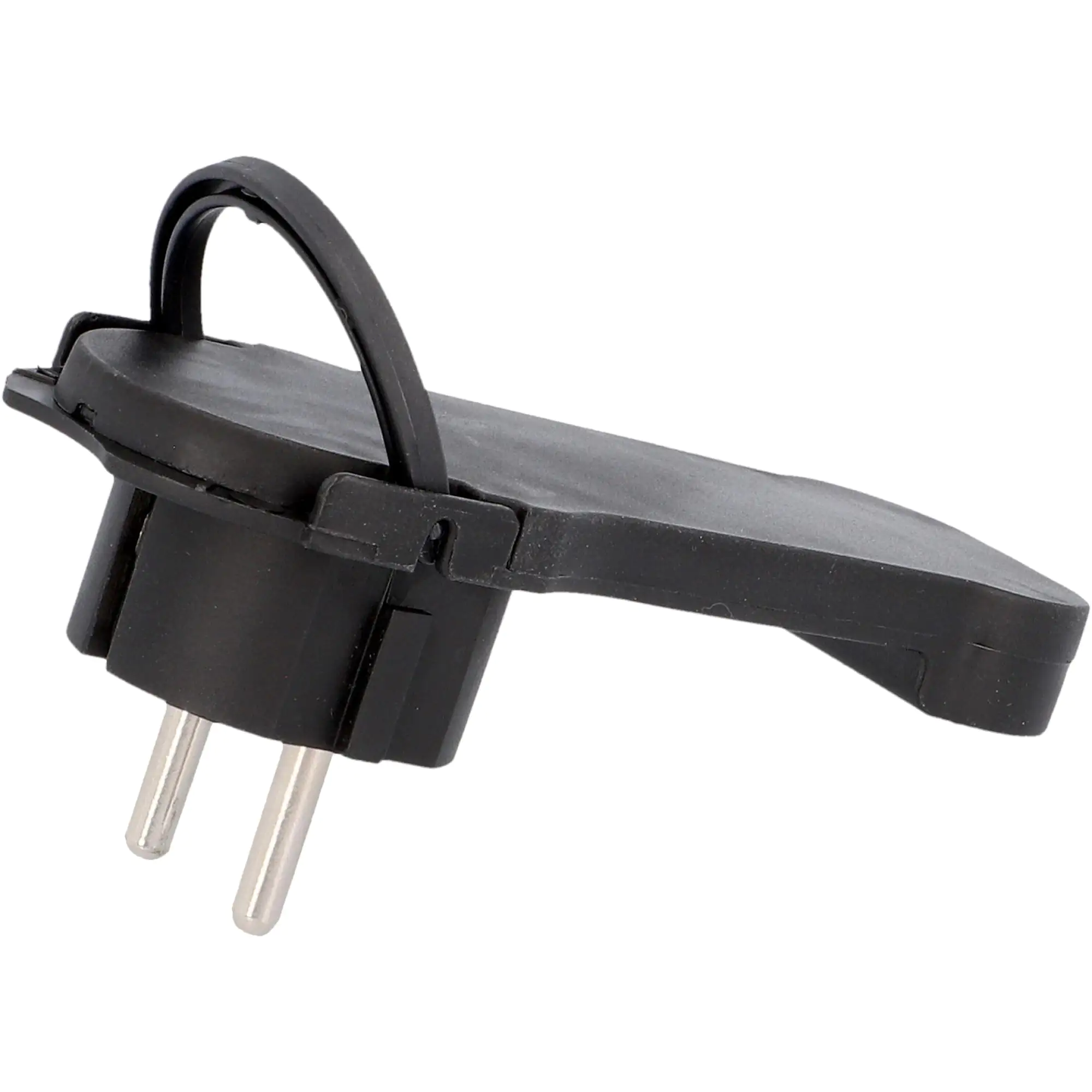 Flachstecker schwarz, Schutzkontaktstecker Flachstecker schwarz, Schutzkontaktstecker