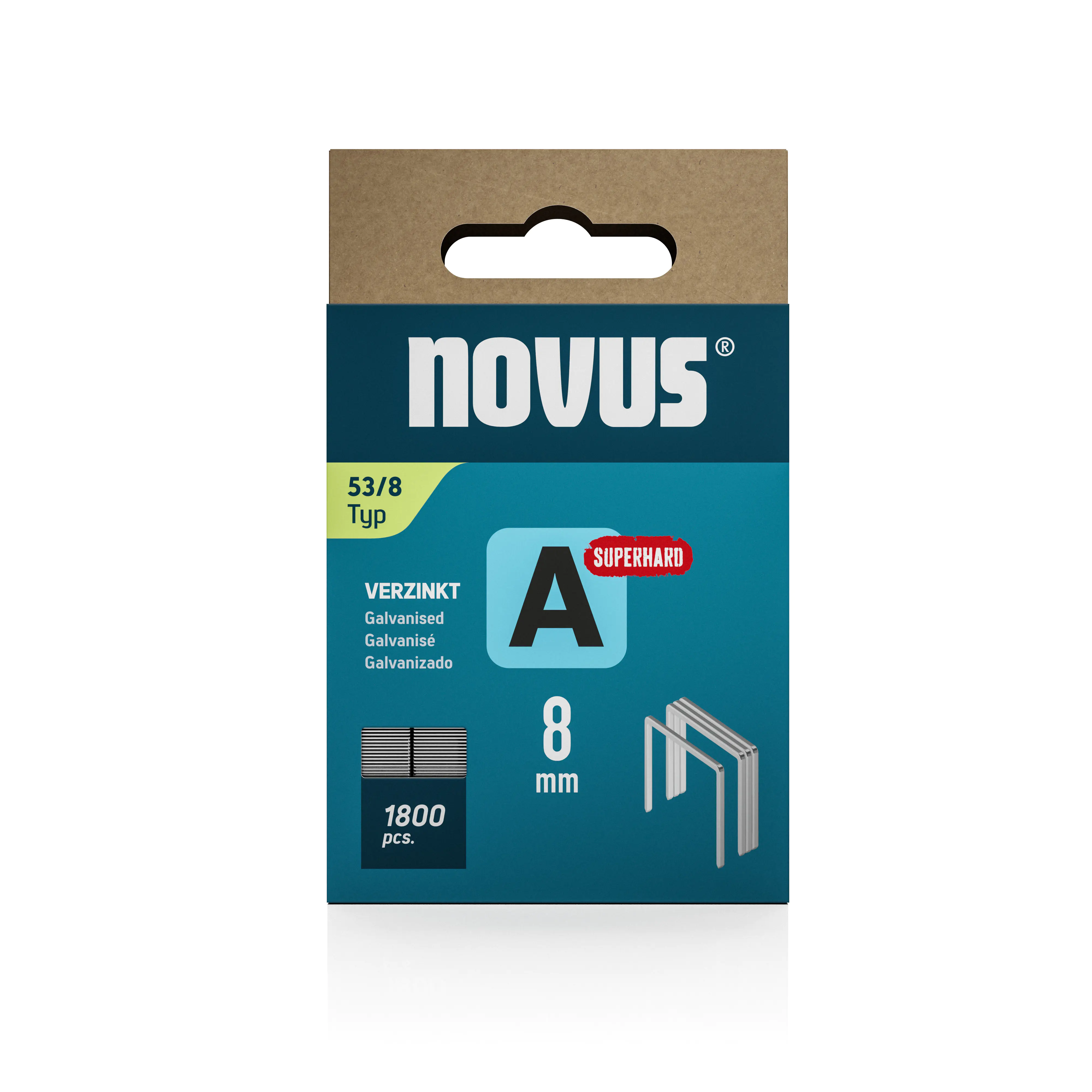 Novus Tackerklammer Typ 53 8 mm 1800 Stück Feindrahtklammern superhart Novus Tackerklammer Typ 53 8 mm 1800 Stück Feindrahtklammern superhart