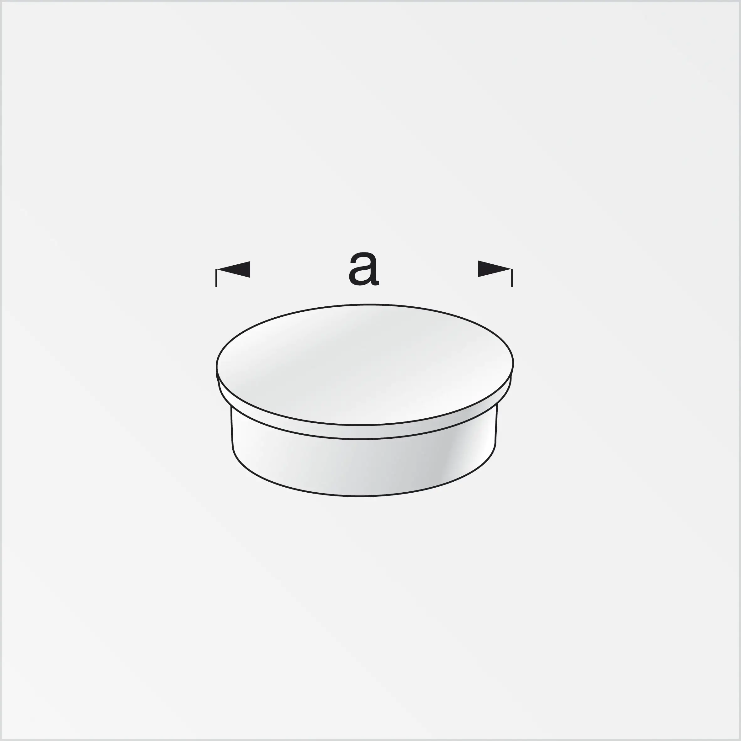 alfer Magnet 30 mm 30 mm Stahl beschichtet weiss