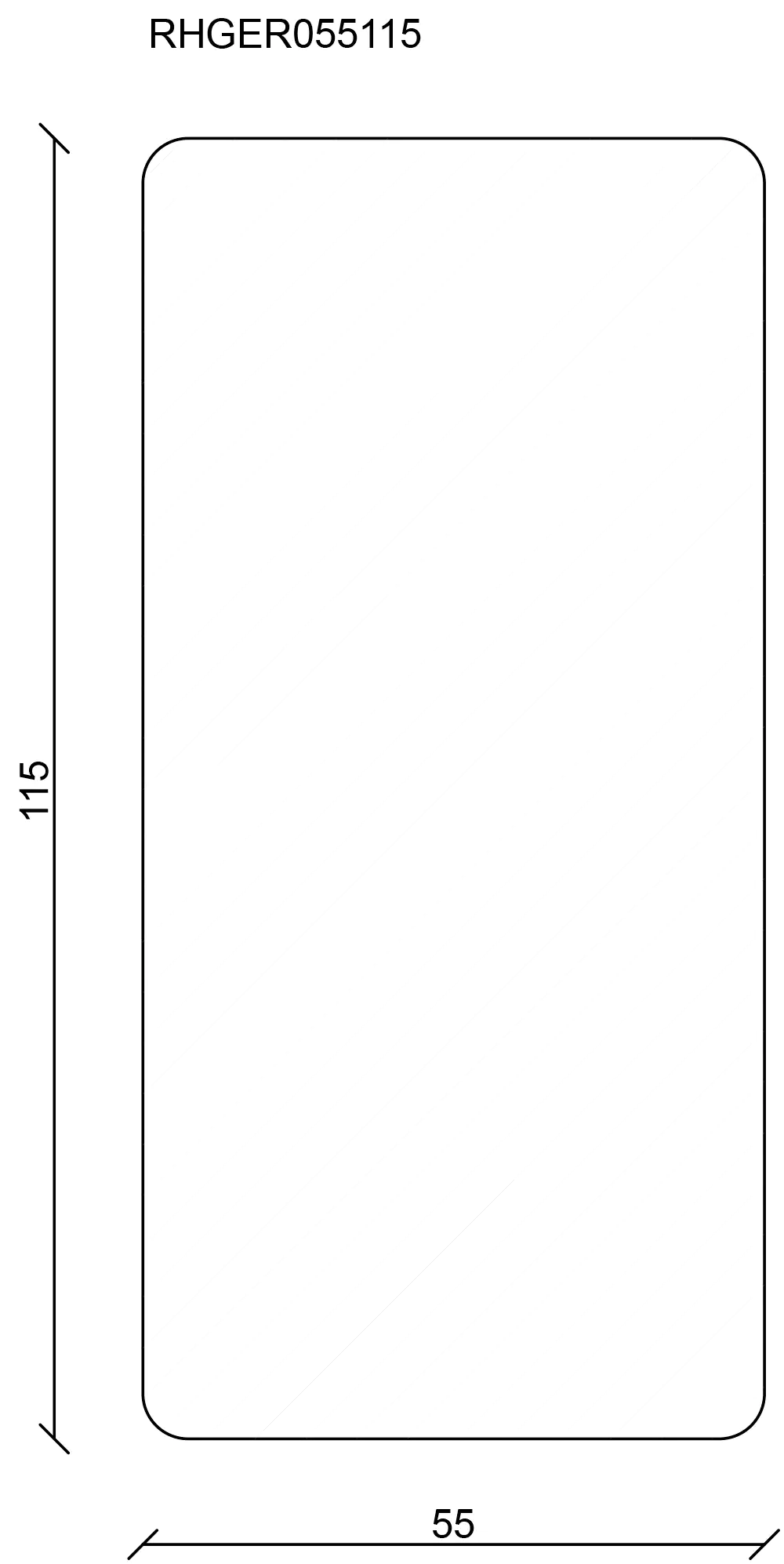 FN Neuhofer Rahmenholz gerundet 100 cm 115 x 55 mm Fichte