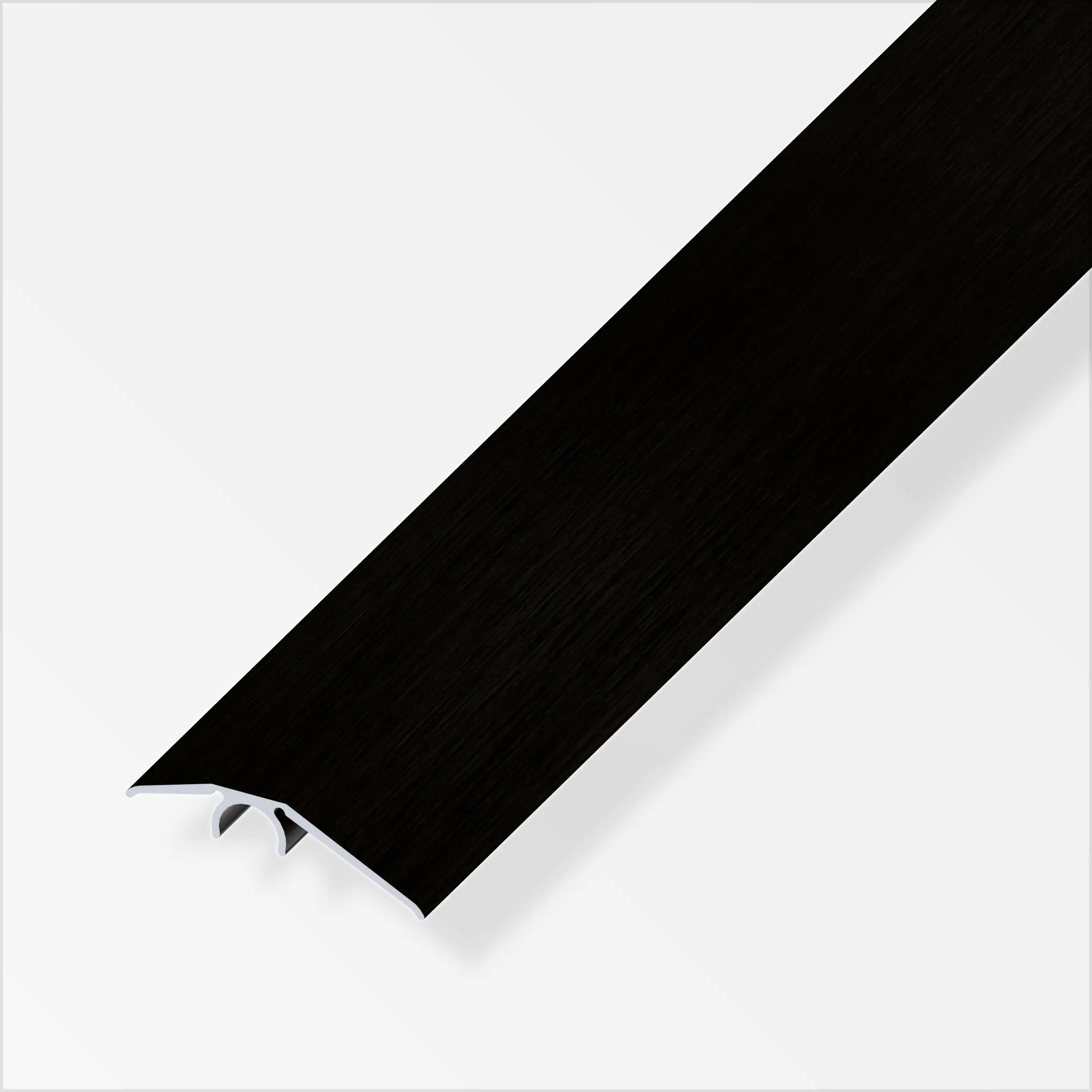 alfer Niveauausgleichs-Profil 2 m, 40 mm Alu eloxiert gebürstet schwarz