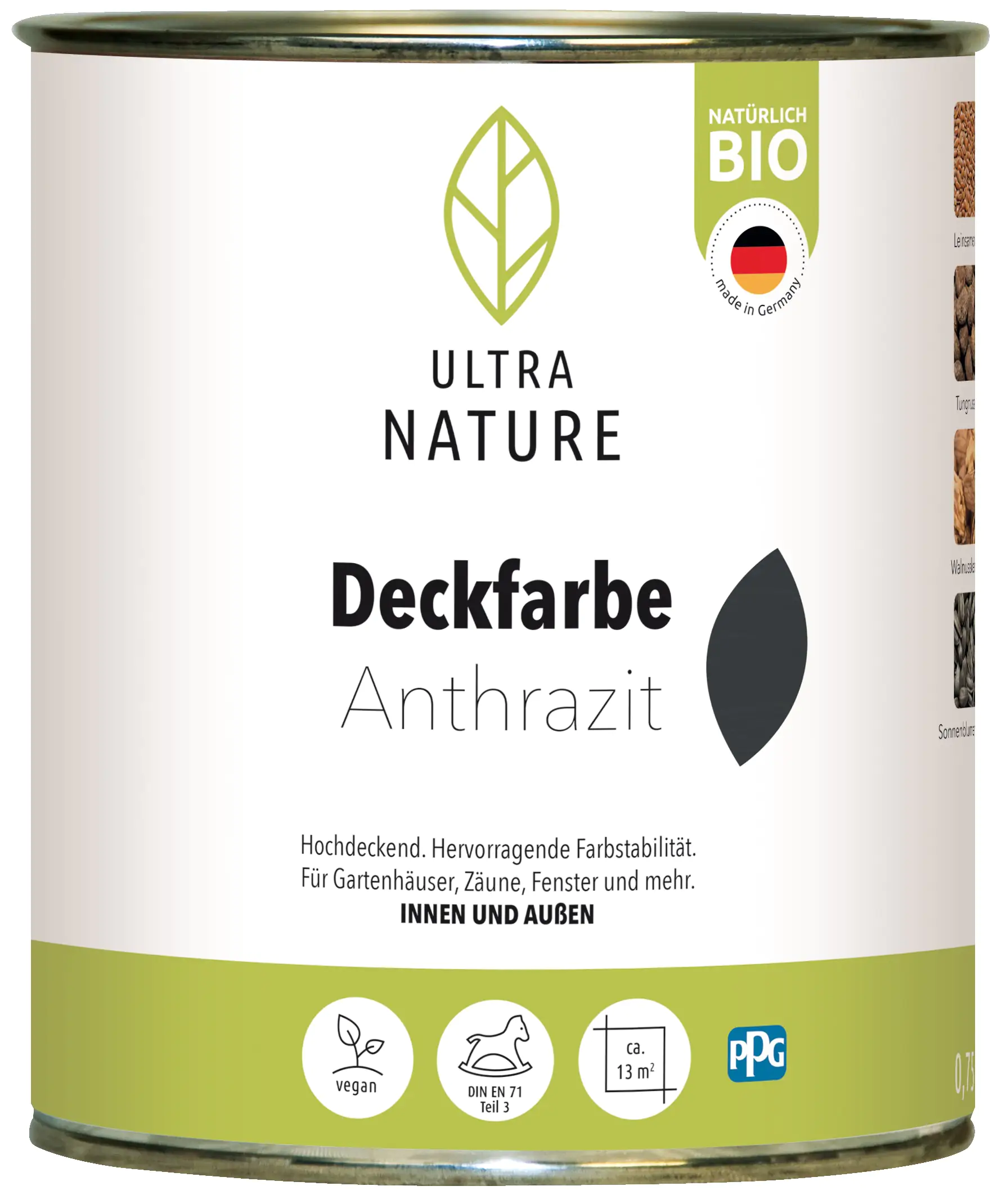 4250100475482 Ultra Nature Deckfarbe 750 ml anthrazit