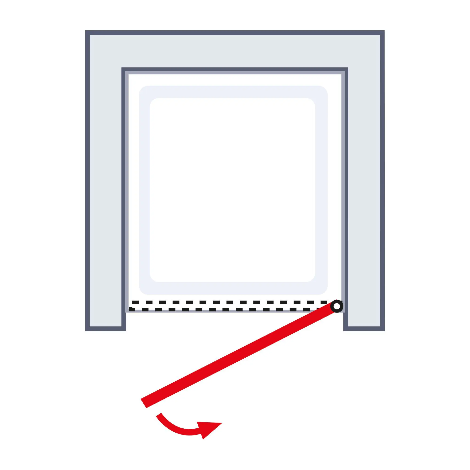 Schulte Duschdrehtür in Nische Garant 2.0 90 x 200 cm mattschwarz Anschlag rechts 