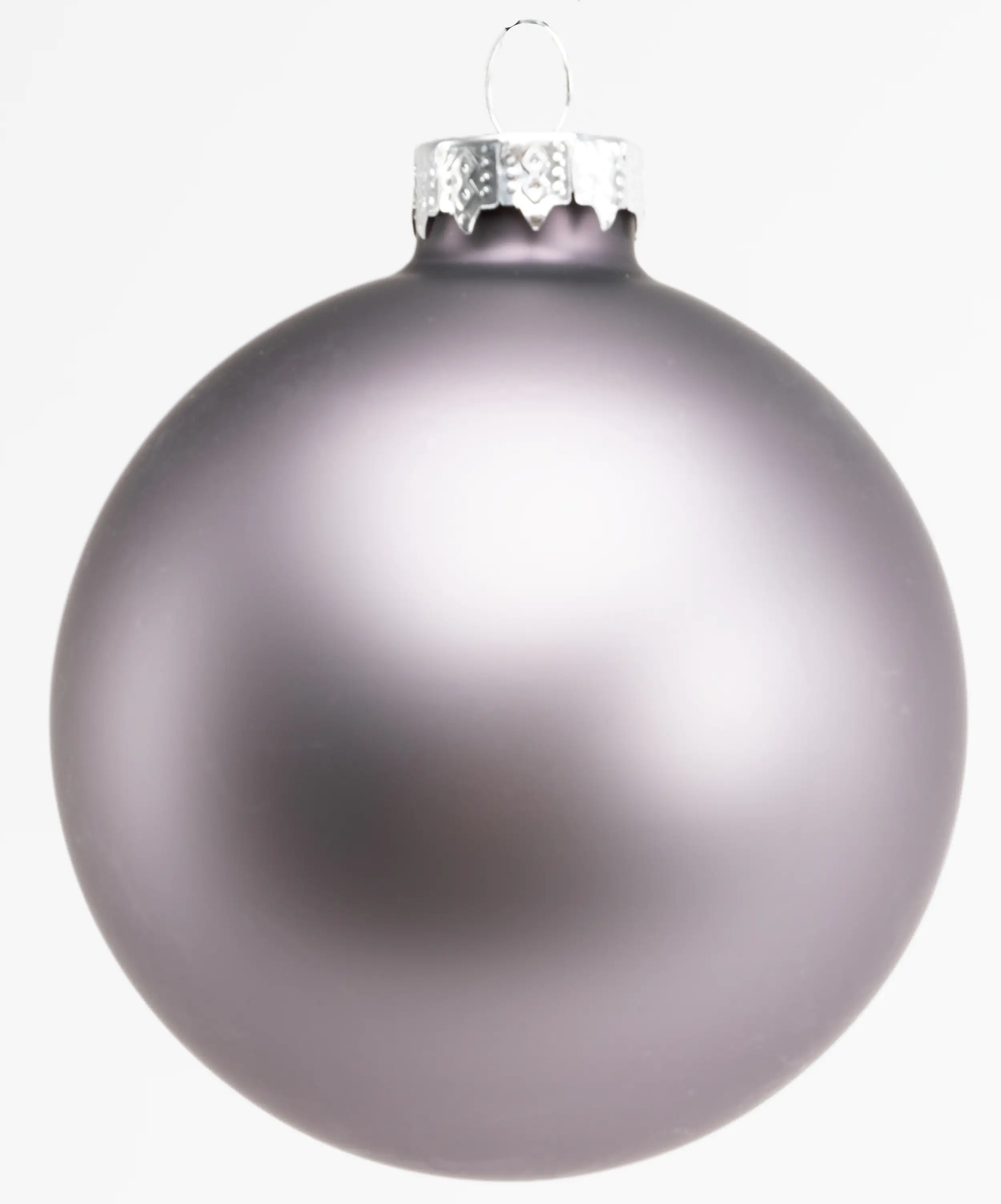 TrendLine Weihnachtskugeln aus Glas Ø 8 cm warmgrau 6 Stück