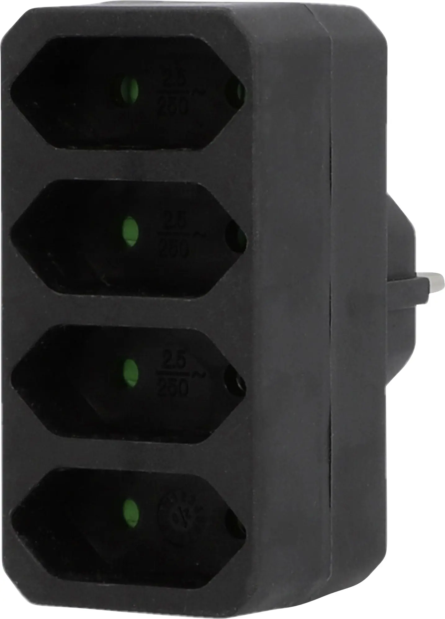 Euro-Adapter 4-fach schwarz