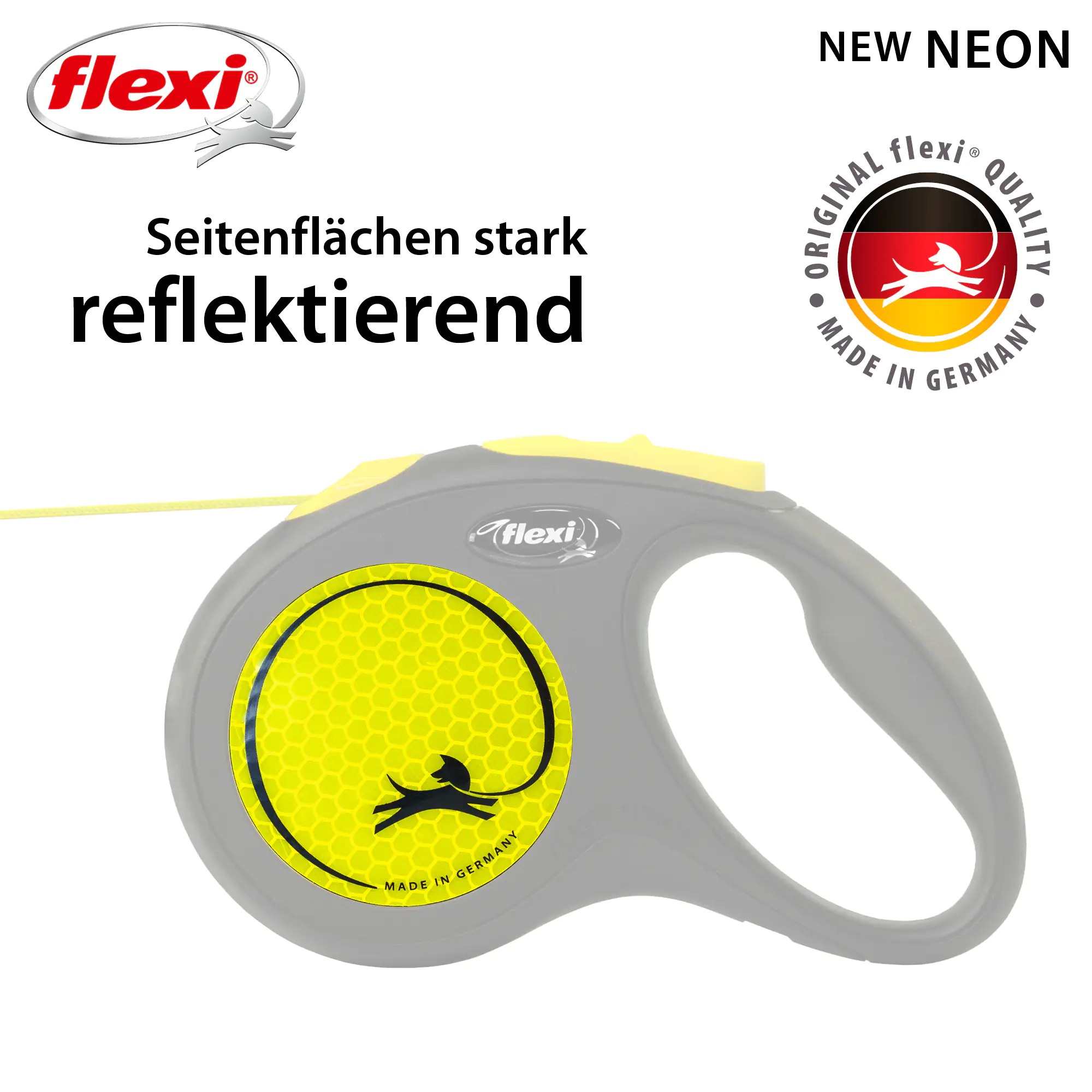 Flexi Hundeleine New Classic S neongelb, Seil Flexi Hundeleine New Classic S neongelb, Seil