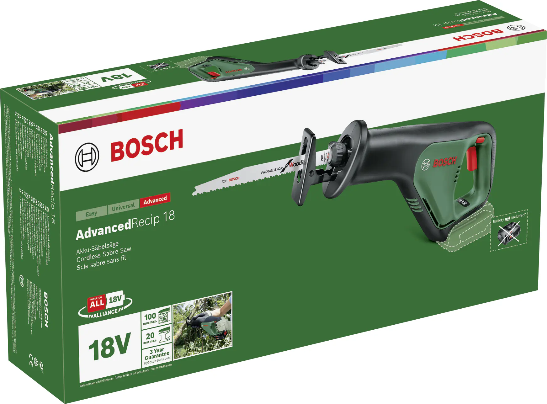 Bosch Akku-Säbelsäge AdvancedRecip 18 18 V 2,5 Ah Solo