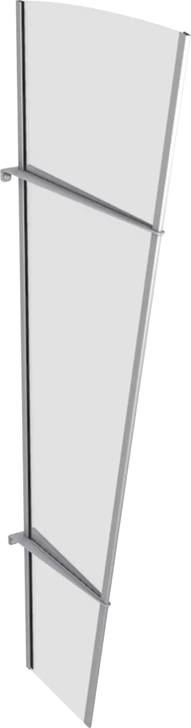 Gutta Seitenteil PT- L1670 Edelstahl, Acrylglas klar