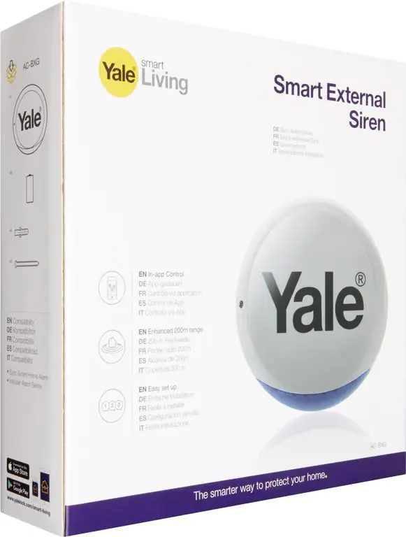 5052847099278_3 Yale Smart Living Außensirene Sync grau batteriebetrieben