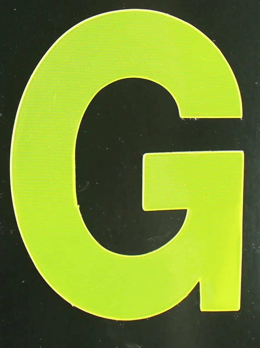 4004947548720 Conacord Reflektierender Klebebuchstabe G gelb "G"