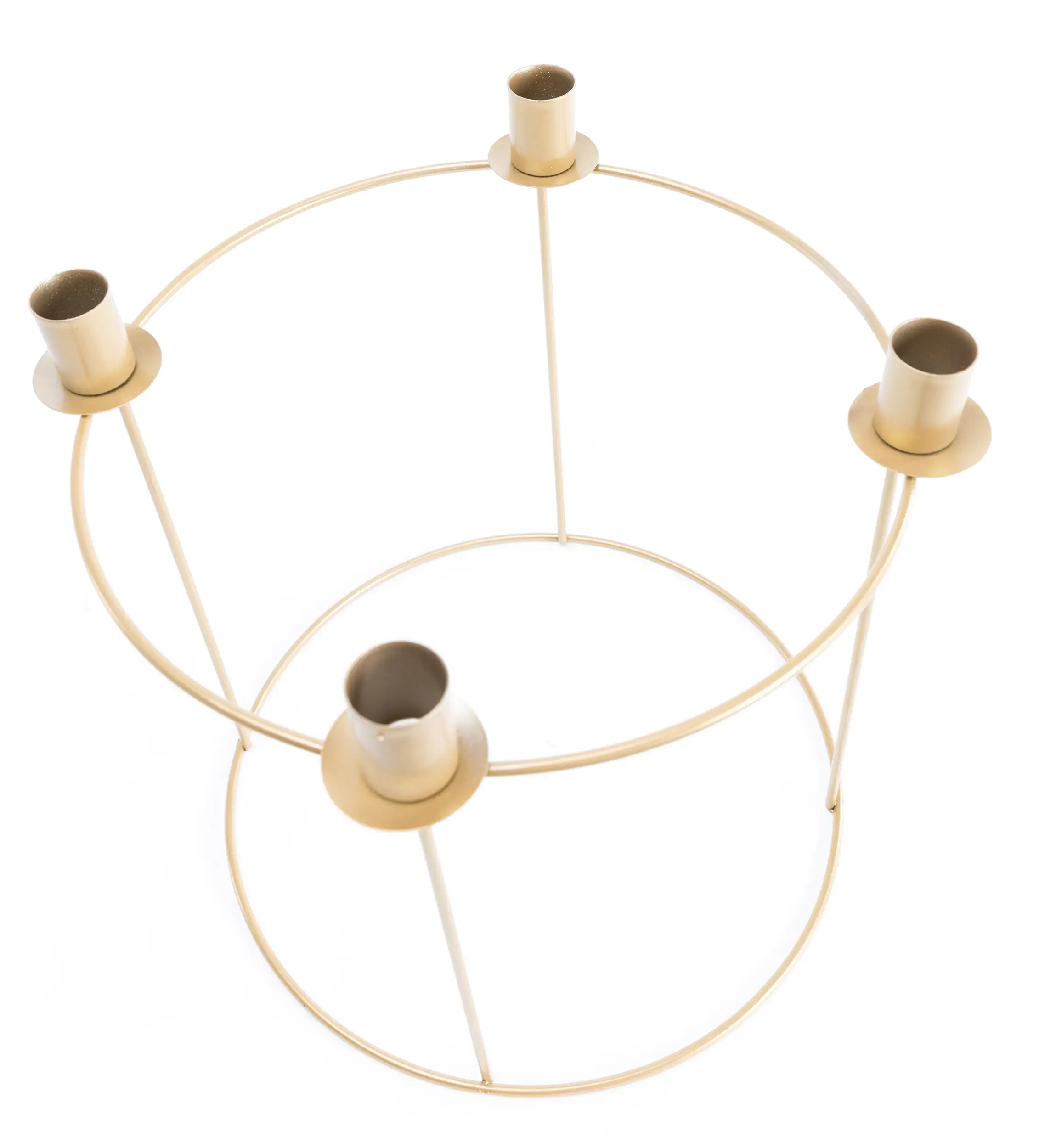 4333692394406_02 TrendLine Adventskranz Metall Ø 29 x 25 cm gold