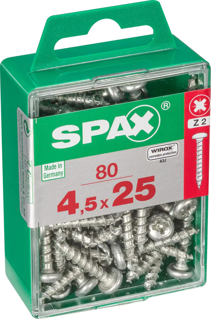 Spax Universalschrauben 4.5 x 25 mm TX 20 - 80 Stk. Spax Universalschrauben 4.5 x 25 mm TX 20 - 80 Stk.