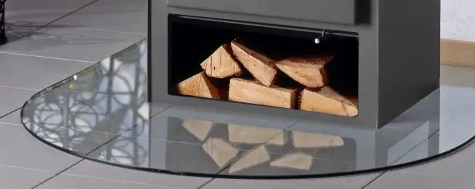 FireFix Bodenplatte Glas 100 x 110 cm Rundbogen Funkenschutzplatte FireFix Bodenplatte Glas 100 x 110 cm Rundbogen Funkenschutzplatte