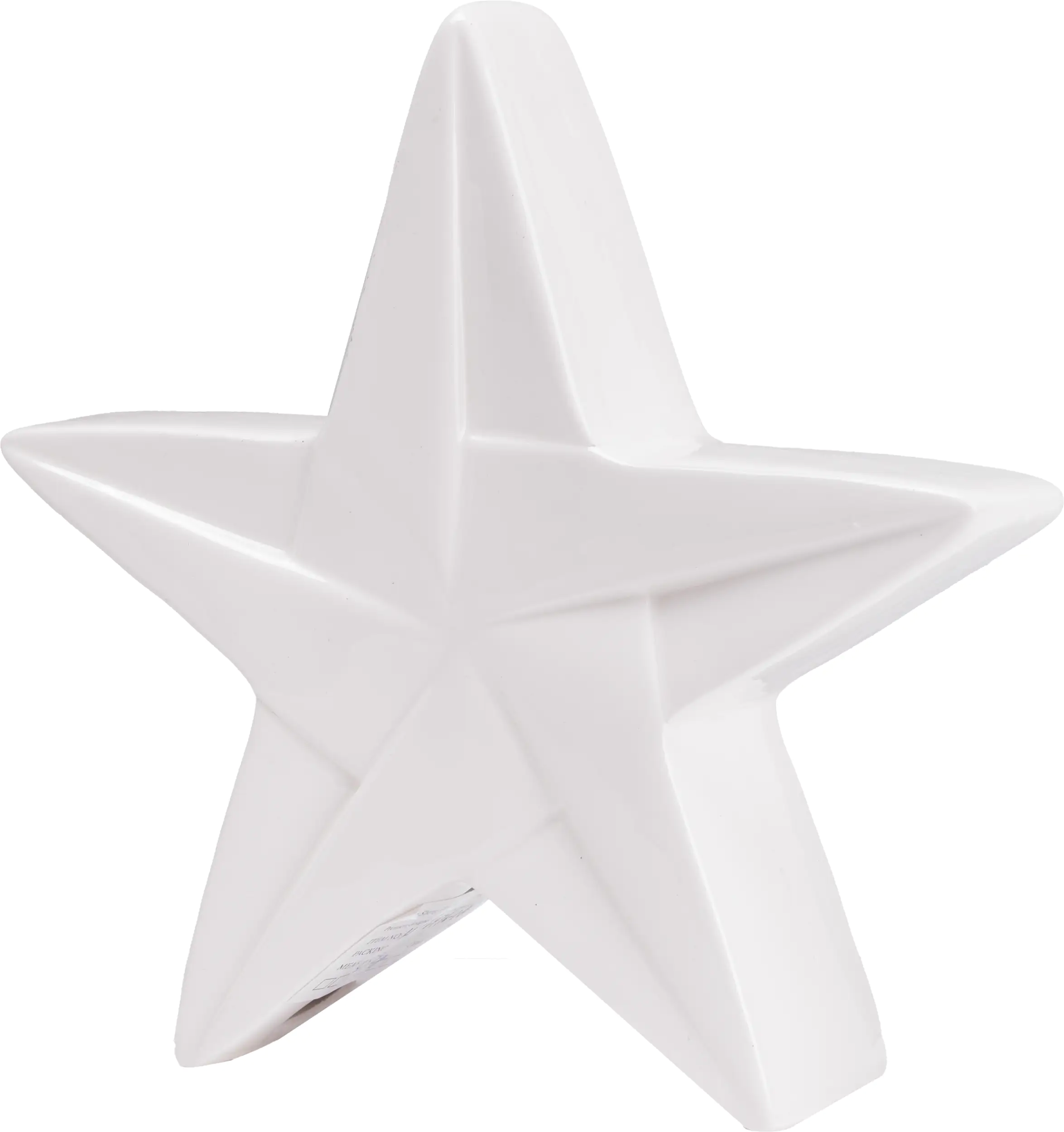 TrendLine Dekofigur Keramik Stern 18 x 18 cm weiß