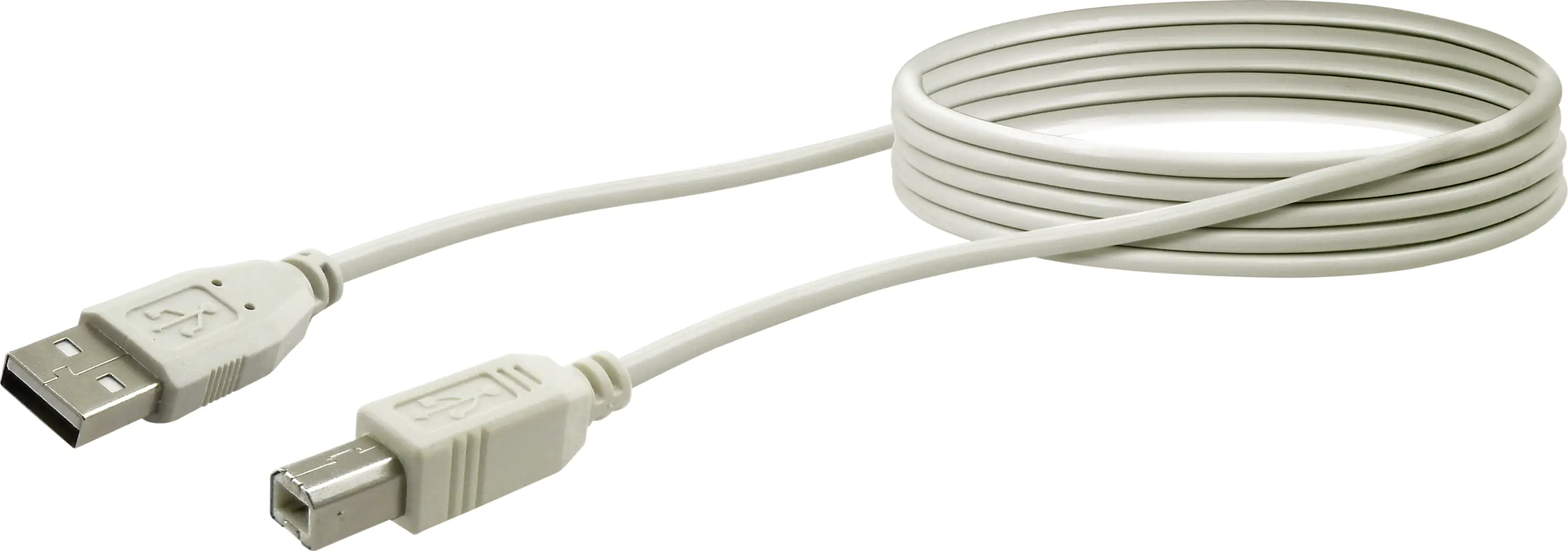 Schwaiger USB Anschlusskabel CK1551 531 grau, 1,5m, 1x USB 2.0 A Stecker / 1x USB 2.0 B Stecker