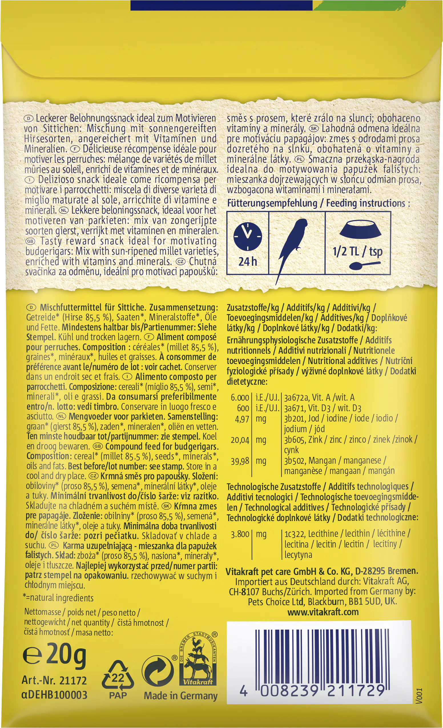 Vitakraft Sprech Perlen 20 g Vitakraft Sprech Perlen 20 g
