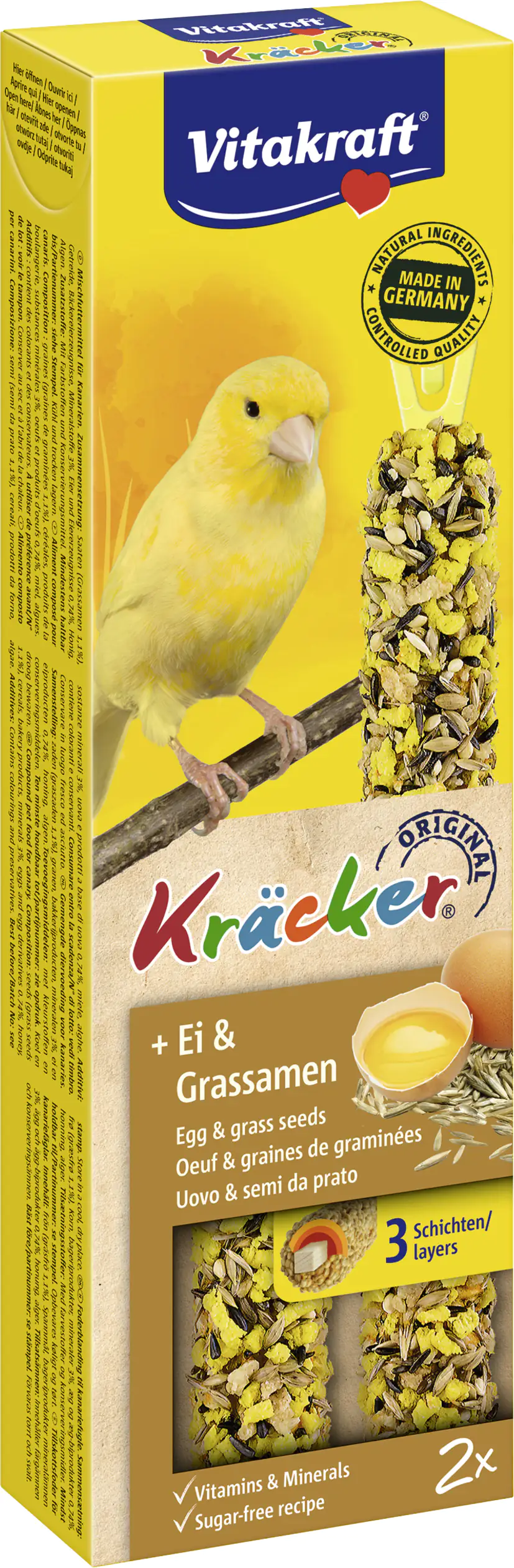 Vitakraft Kräcker® Ei & Grassamen 2 Stück / 54 g