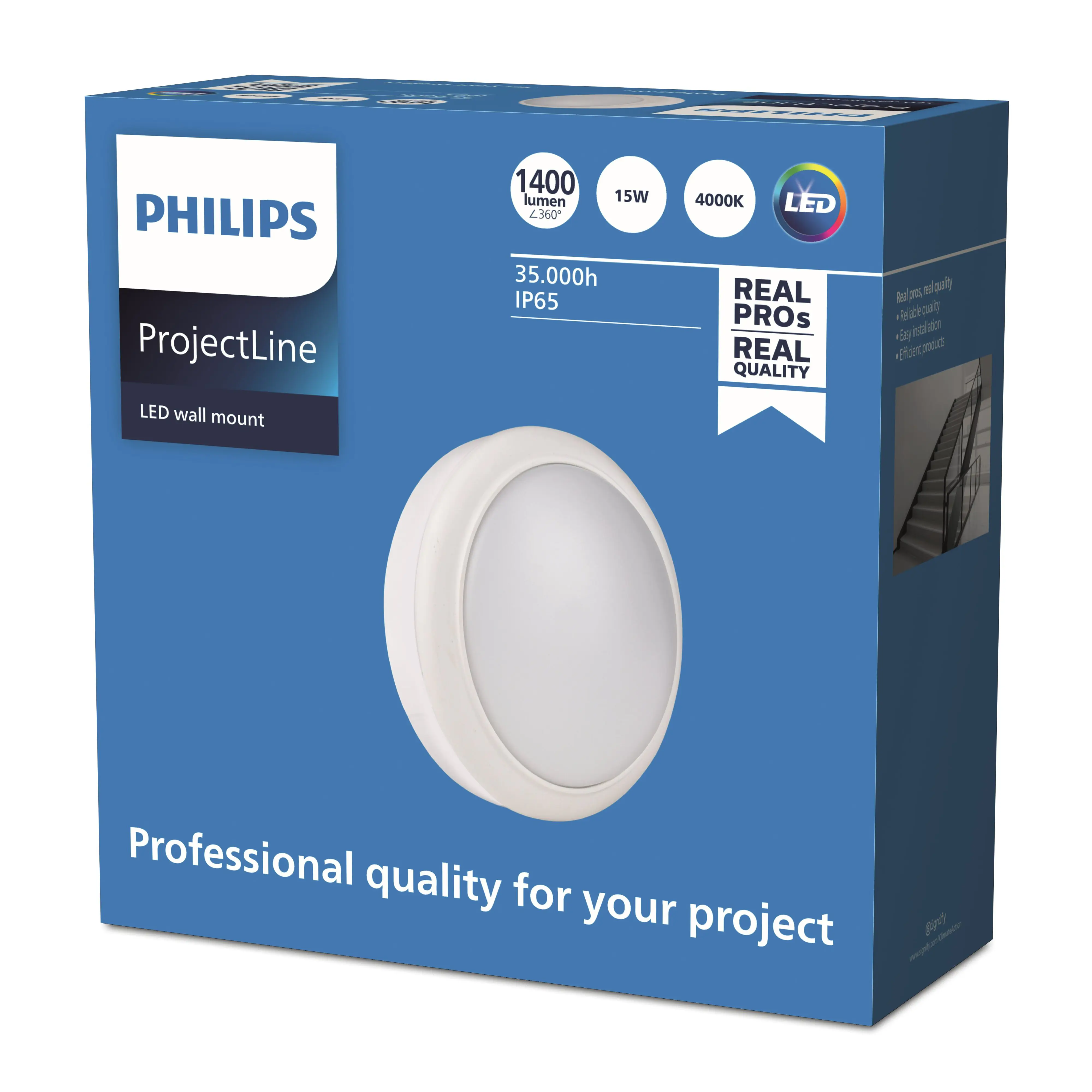 Philips LED Außenwandleuchte ProjectLine rund neutralweiß