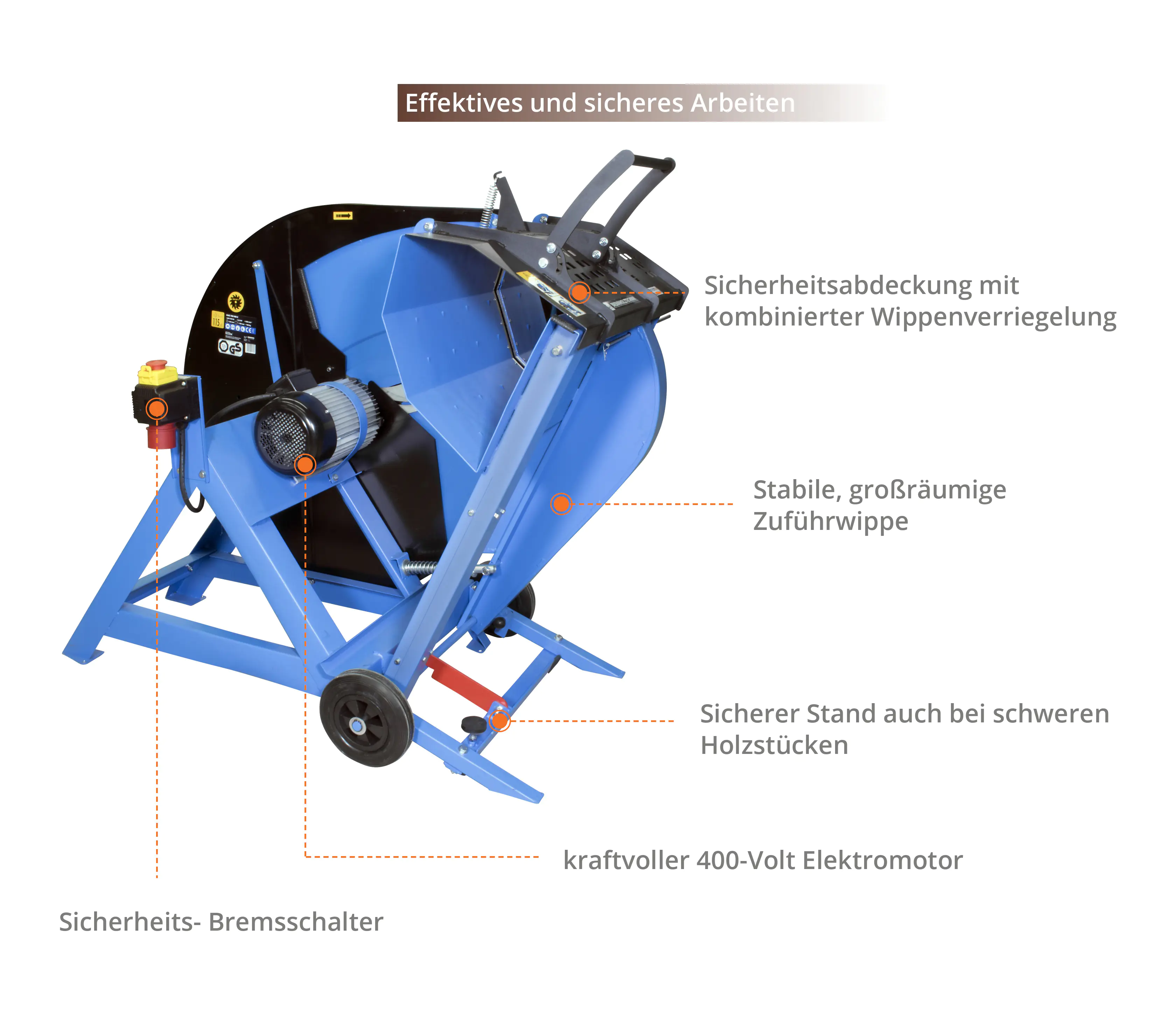 Güde Wippsäge GWS 700 HM-2 5,2 kW inkl. Hartmetallsägeblatt