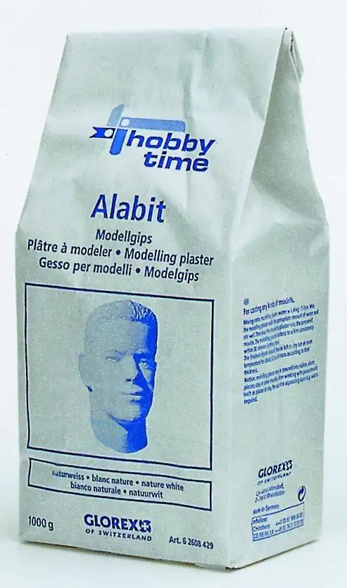 Glorex Alabit Modellgips 1 kg, naturweiß