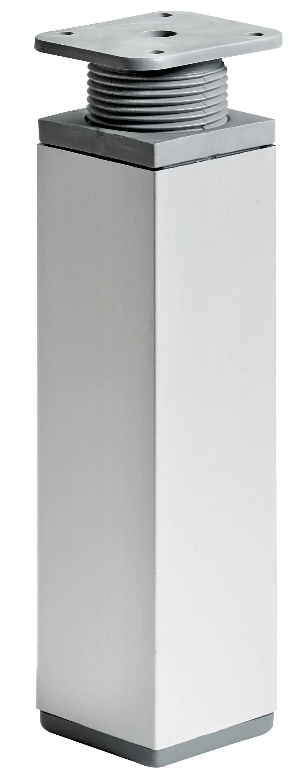 4008057024693 Hettich Möbelfuß 4,0 x 15 - 16,8 cm Aluminium-Optik - 1 Stück