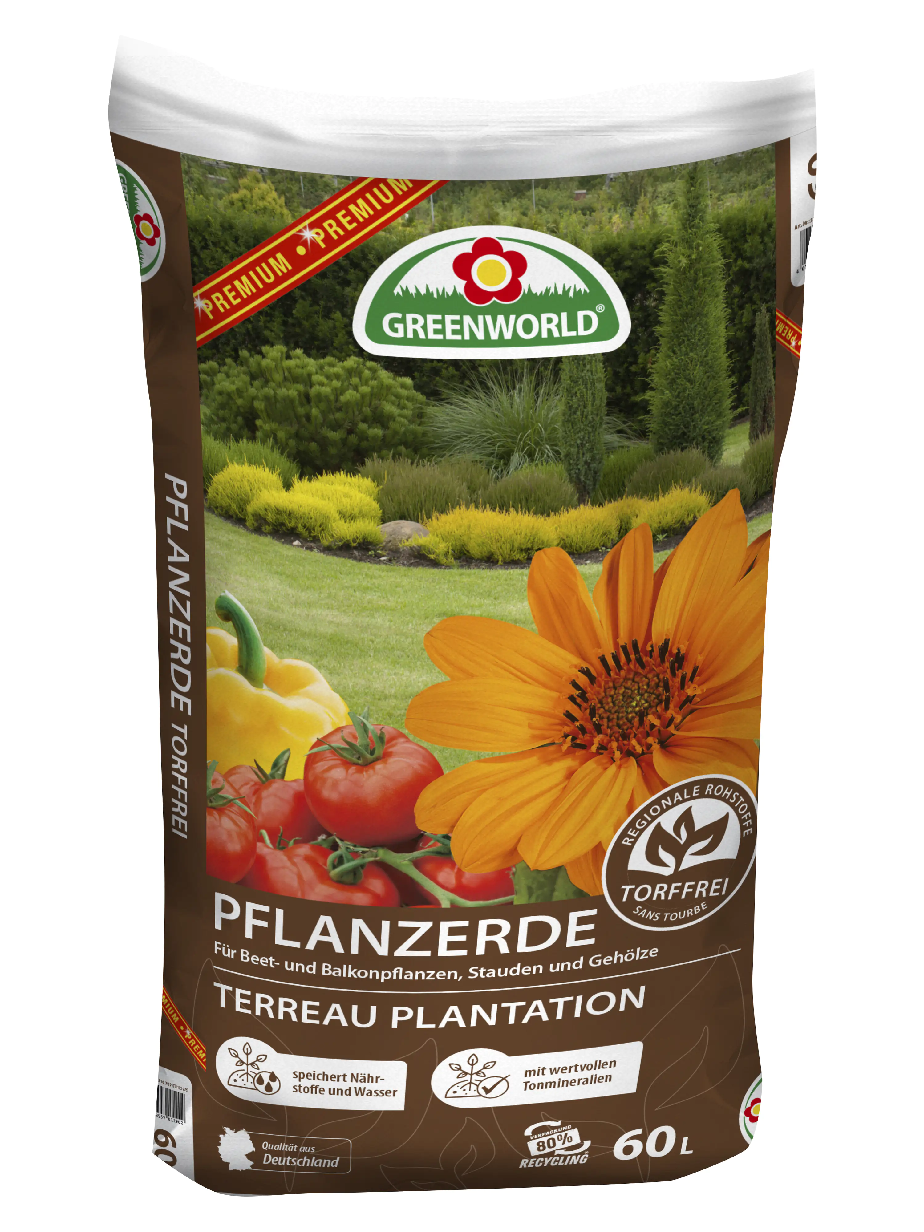 Greenworld Premium Pflanzerde torffrei 60 L Greenworld Premium Pflanzerde torffrei 60 L