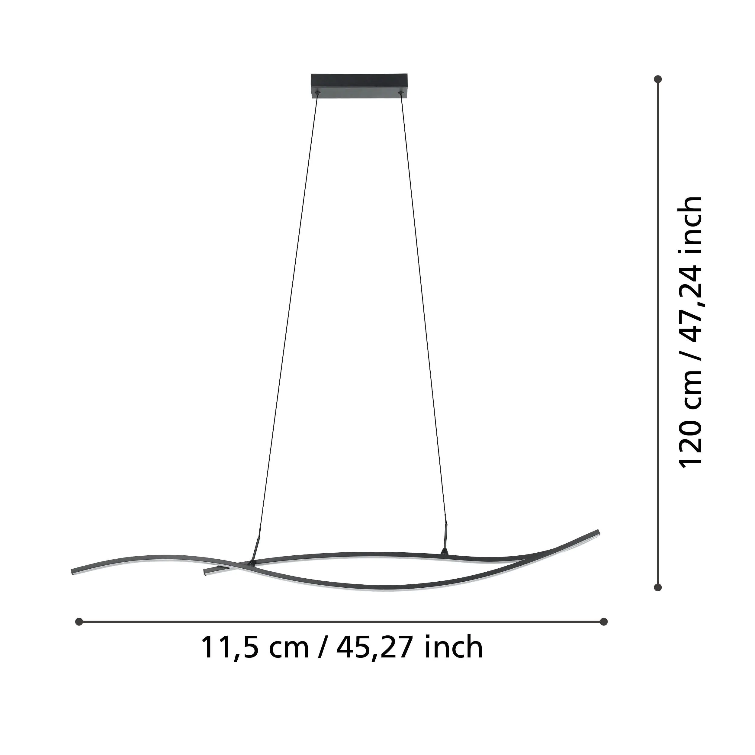 Eglo LED Hängeleuchte Grisolia 12W,1500 lm, 3000K, ww, Stahl,Kunststoff Eglo LED Hängeleuchte Grisolia 12W,1500 lm, 3000K, ww, Stahl,Kunststoff