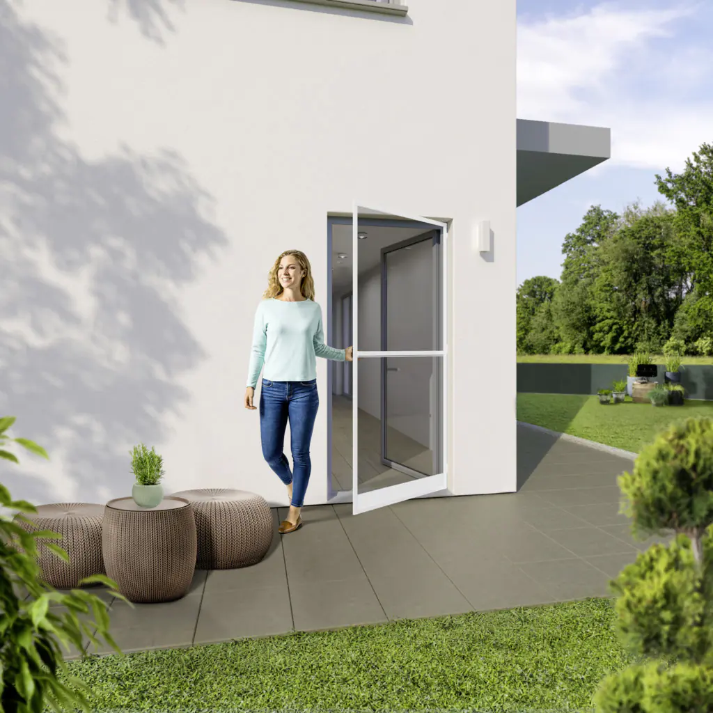 Primaster Fliegenschutz-Tür 100 x 210 cm weiß/weiß kürzbar