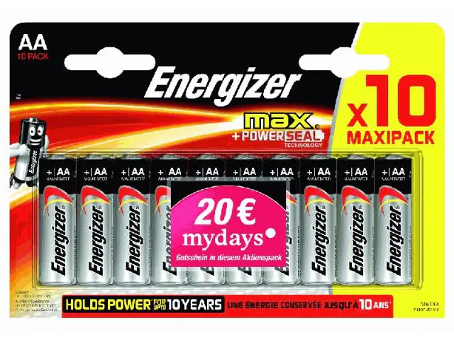 Energizer Max Alkaline Battrie Micro AAA 1,5 V, 10er Pack