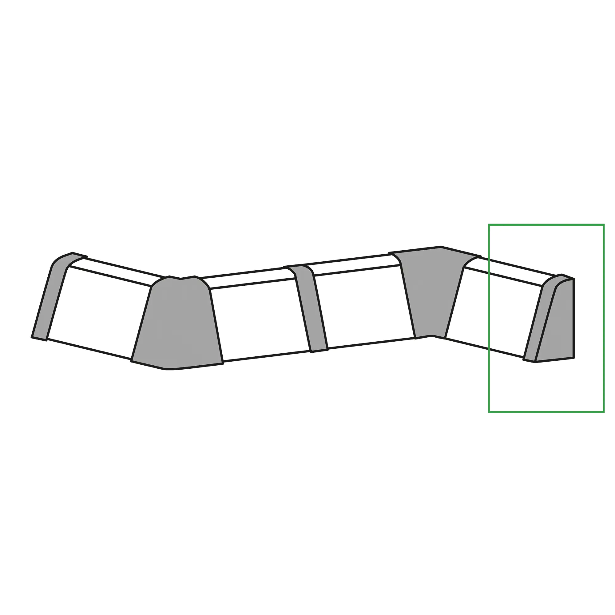 Endstück für Kunststoffleiste ku.04 Eiche antik